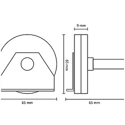 Garador Cable Support Bracket & Pulley - Tension Track Doors