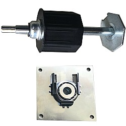 Roller Shutter Door Dummy End Telescopic Shaft Kit with Bearing & Plate - 60mm Octagonal