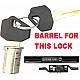 STEEL LINE Old Style Garage Roller Shutter Door Lock - Barrel & 2 Keys