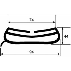 Industrial Roller Shutter Door Wrap Around Rubber Seal