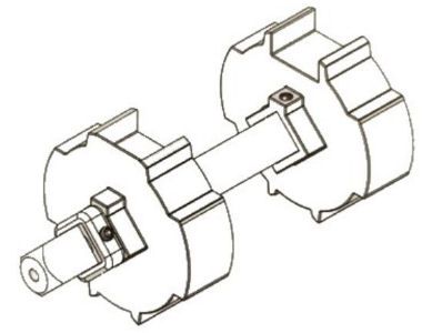 Roller Shutter Door Metal Dummy End 18mm Shaft - 70mm Octagonal